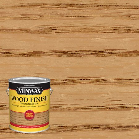 MINWAX Wood Finish Semi-Transparent Golden Oak Oil-Based Penetrating Wood Stain 1 gal 71001000